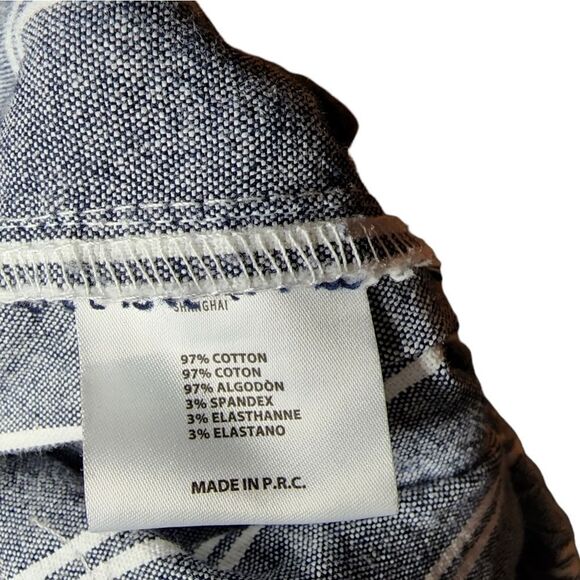 John Galt Brandy Melville Women's Pants One Size Small Gray White Striped Tilden - Picture 6 of 7